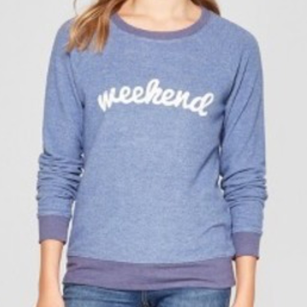 Blue pullover sweatshirt/long sleeve shirt